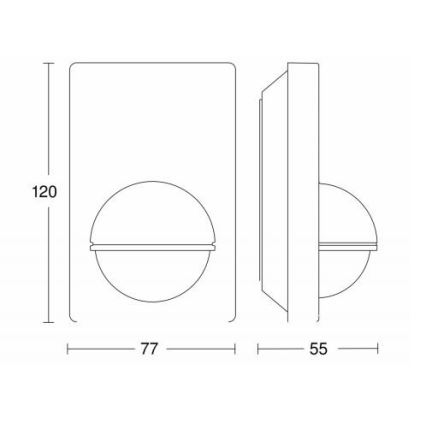 STEINEL 603113 - Utomhuslampa med rörelsesensor IS 180-2 svart IP54