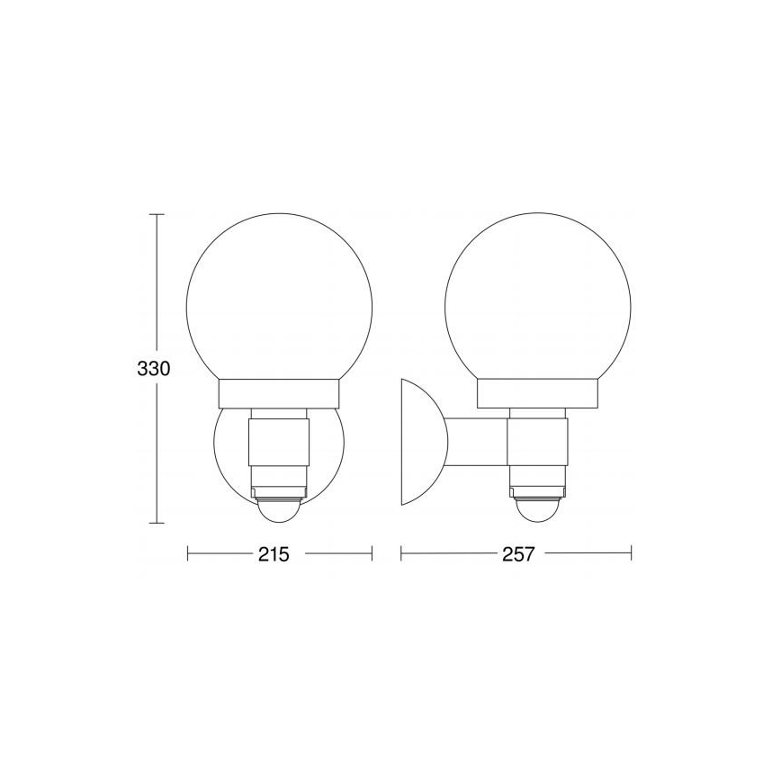 Steinel 657413 - Utomhusbelysning med sensor L 115 S 1xE27/60W/230V IP44