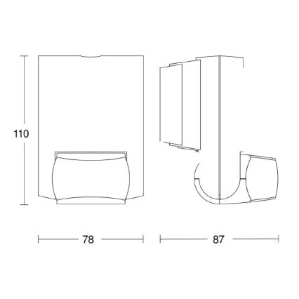 STEINEL 660215 - Utomhus infraröd sensor IS 130-2 svart IP54