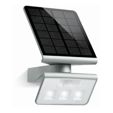 STEINEL 671013 - Sollampa LED-Strålkastare Sollampa L-S 1,2W/LED silver IP44