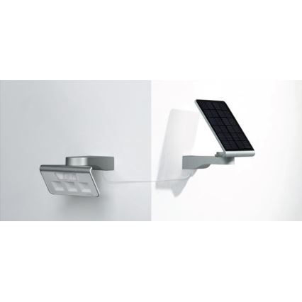 STEINEL 671013 - Sollampa LED-Strålkastare Sollampa L-S 1,2W/LED silver IP44