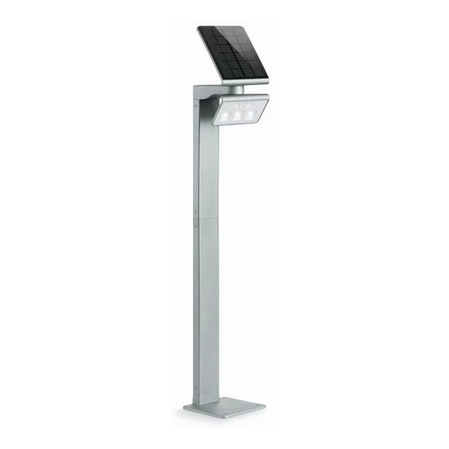 STEINEL 671211 - Solcell sensor LED strålkastare XSolar GL-S 0,5W/LED silver IP44 2500 mAh