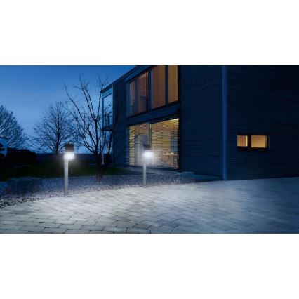 STEINEL 671211 - Solcell sensor LED strålkastare XSolar GL-S 0,5W/LED silver IP44 2500 mAh