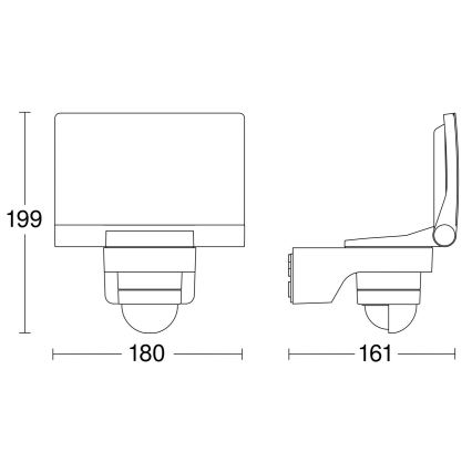 STEINEL 82093 - LED strålkastare med sensor XLED PROTECT LED/13,6W/230V IP44 vit