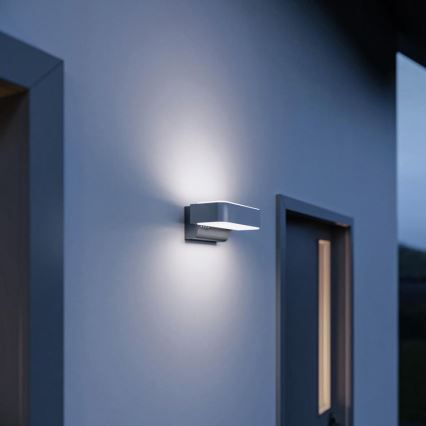 STEINEL 87562 - LED Utomhus vägglampa med sensor L 810 SC LED/9,8W/230V IP44 silver