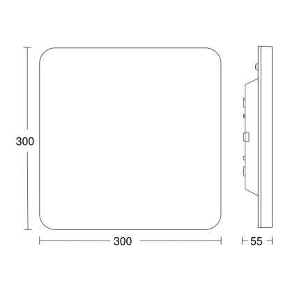 Steinel 067748 - LED dimbar taklampa med sensor RS PRO R20 PLUS 15,86W/230V IP40 3000K