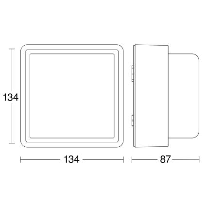 Steinel - LED ljusreglerad vägglampa L 845 C LED/9W/230V 3000K IP44 antracit