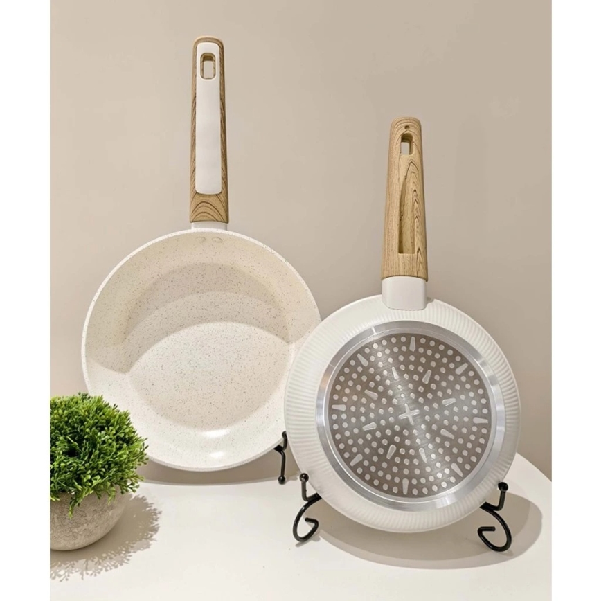 Stekpanna BIANCO 20 cm krämfärgad/brun