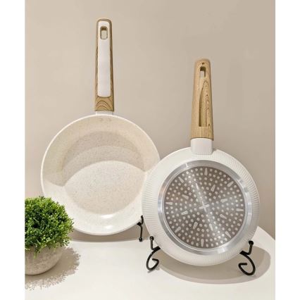 Stekpanna BIANCO 24 cm krämvit/brun