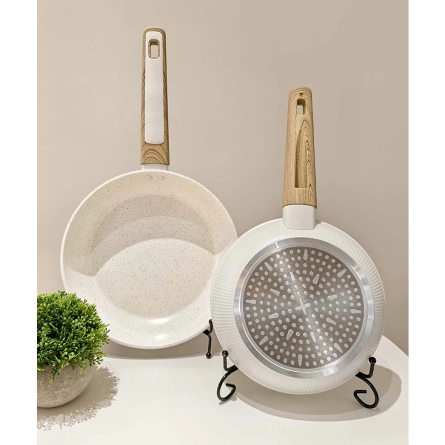 Stekpanna BIANCO 28 cm krämvit/brun