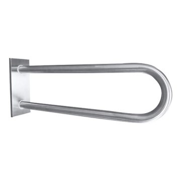 Stödhandtag 10x25 cm rostfritt stål/silver