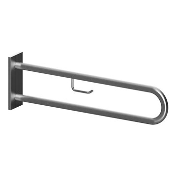 Stödhandtag 10x25 cm rostfritt stål/silver