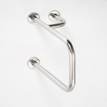 Stödhandtag 23,5x38 cm rostfritt stål/silver