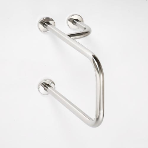 Stödhandtag 23,5x38 cm rostfritt stål/silver