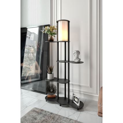 Stolslampa med hyllor NOTO 1xE27/40W/230V svart