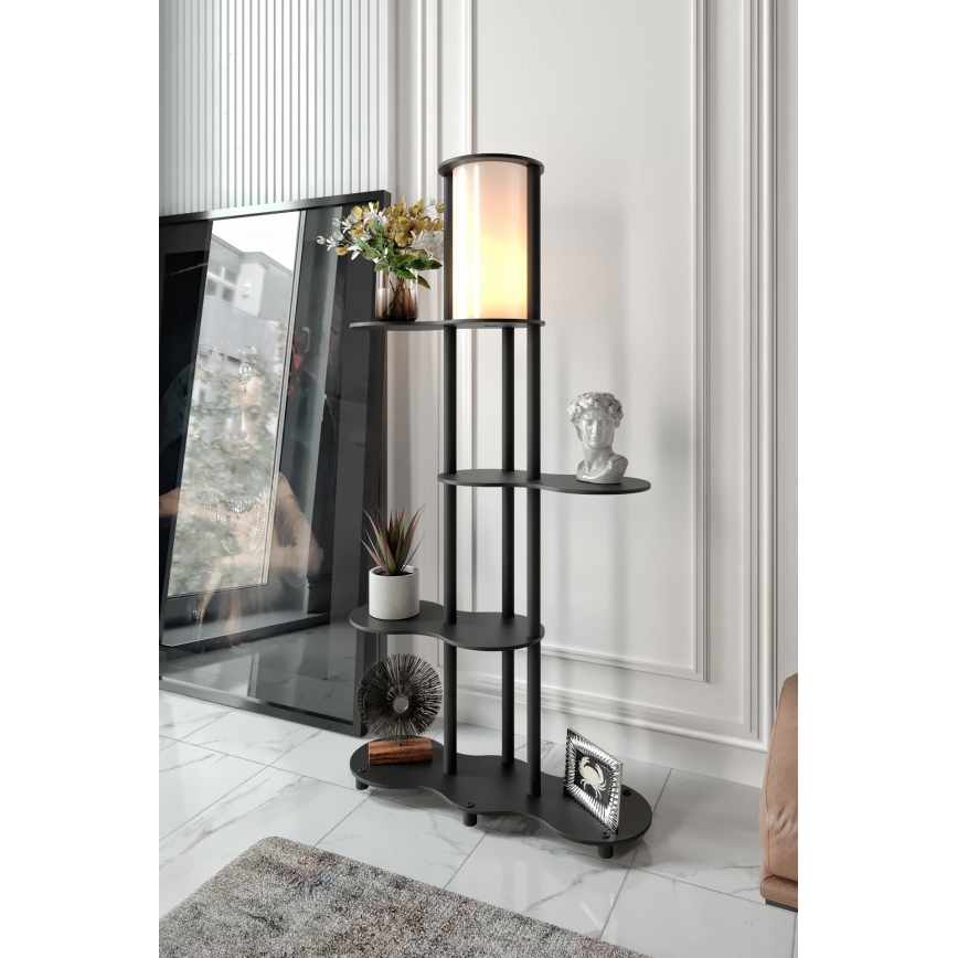 Stolslampa med hyllor NOTO 1xE27/40W/230V svart