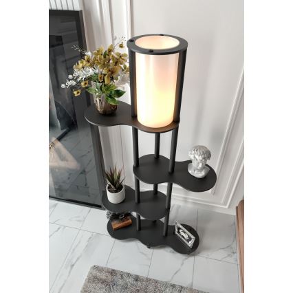 Stolslampa med hyllor NOTO 1xE27/40W/230V svart