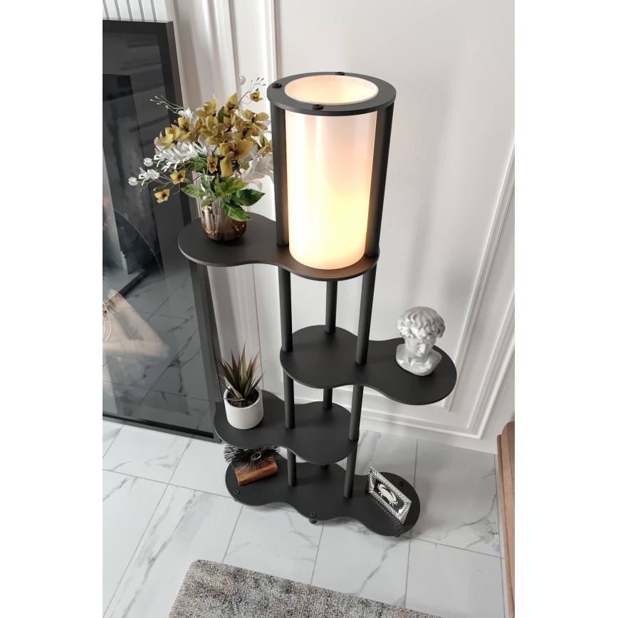 Stolslampa med hyllor NOTO 1xE27/40W/230V svart