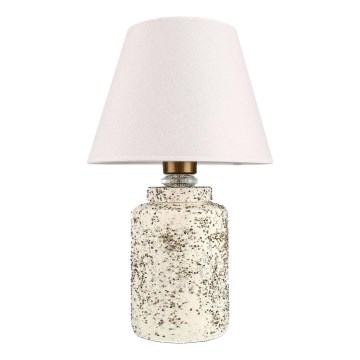 Stolslampa RAMZES 1xE27/40W/230V vit/beige