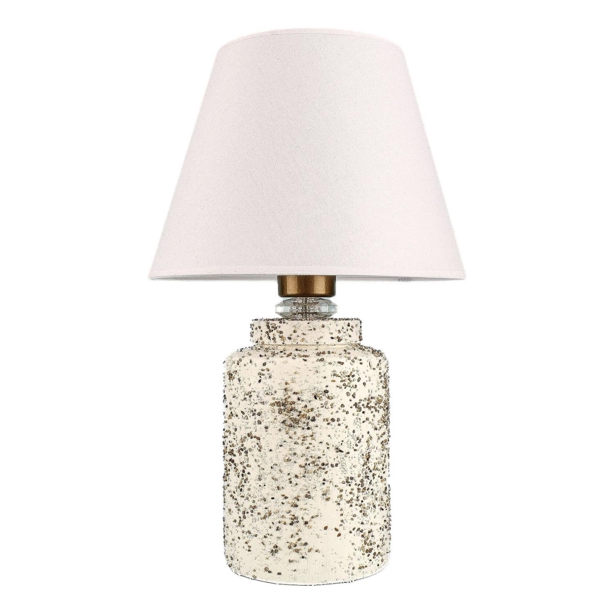 Stolslampa RAMZES 1xE27/40W/230V vit/beige