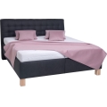 Stoppad säng med madrass och förvaringsutrymme VIOLET 180x200 cm antracit