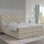 Stoppad säng med madrasser och förvaring GINA 140x200 cm beige