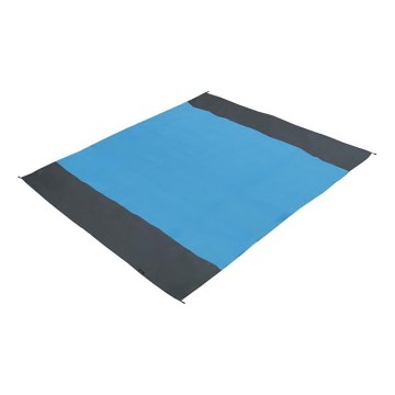 Strandmatta 200x200 cm blå/grå