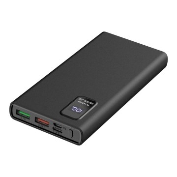 Strömbank med LED display kraftleverans  10000 mAh 3,7V svart