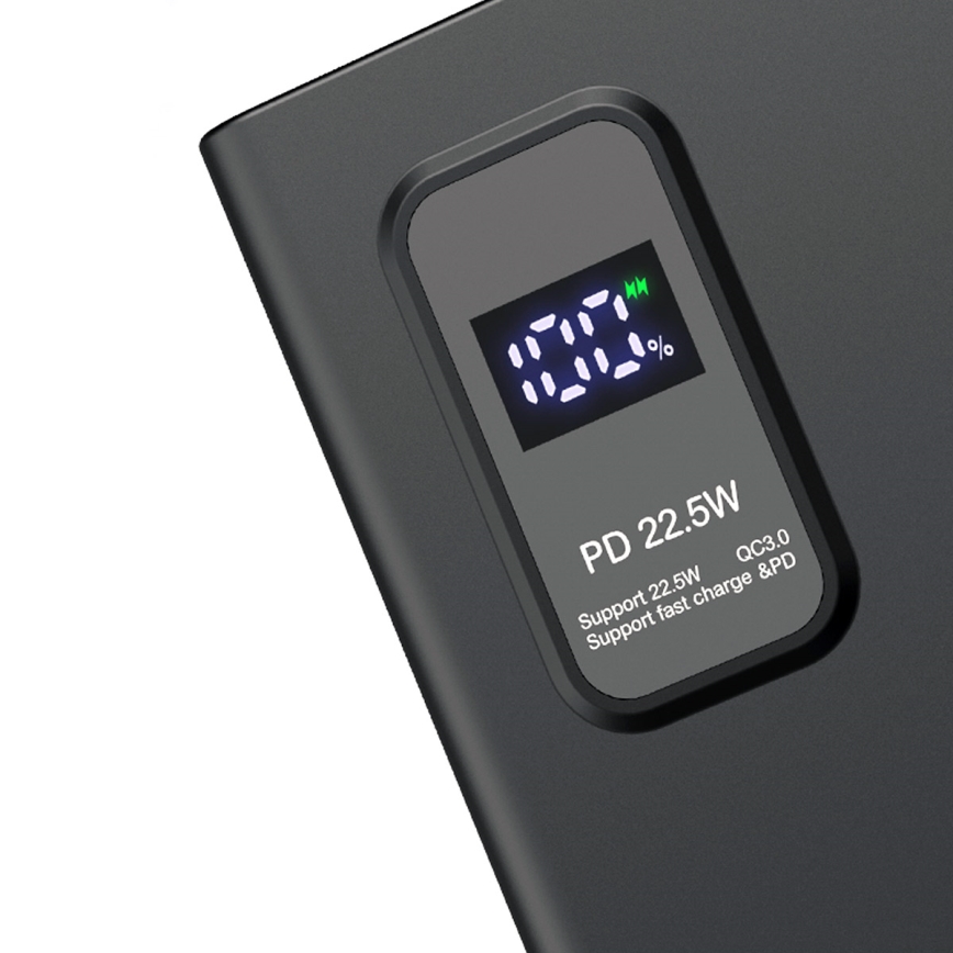 Strömbank med LED display kraftleverans  10000 mAh 3,7V svart