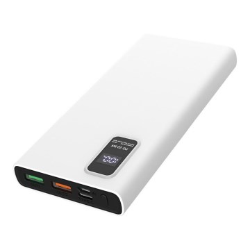 Strömbank med LED display kraftleverans  10000 mAh 3,7V vit