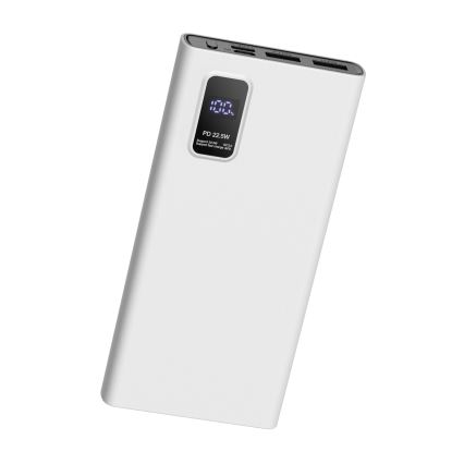 Strömbank med LED display kraftleverans  10000 mAh 3,7V vit