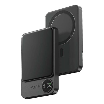 Strömbank med magnetisk display Power Delivery 10000mAh/20W/5V svart