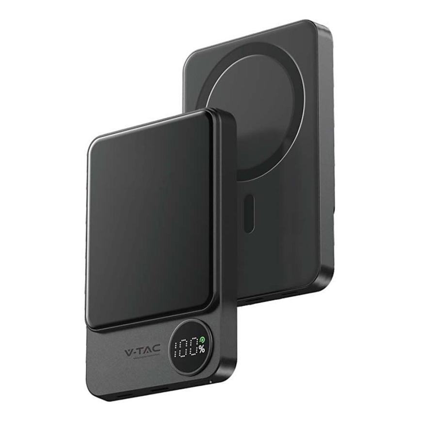 Strömbank med magnetisk display Power Delivery 10000mAh/20W/5V svart