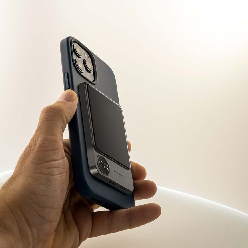 Strömbank med magnetisk display Power Delivery 10000mAh/20W/5V svart