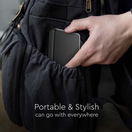 Strömbank med magnetisk display Power Delivery 10000mAh/20W/5V svart
