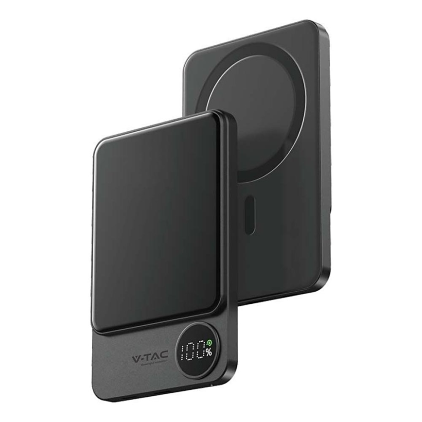Strömbank med magnetisk display Power Delivery 5000mAh/20W/5V svart