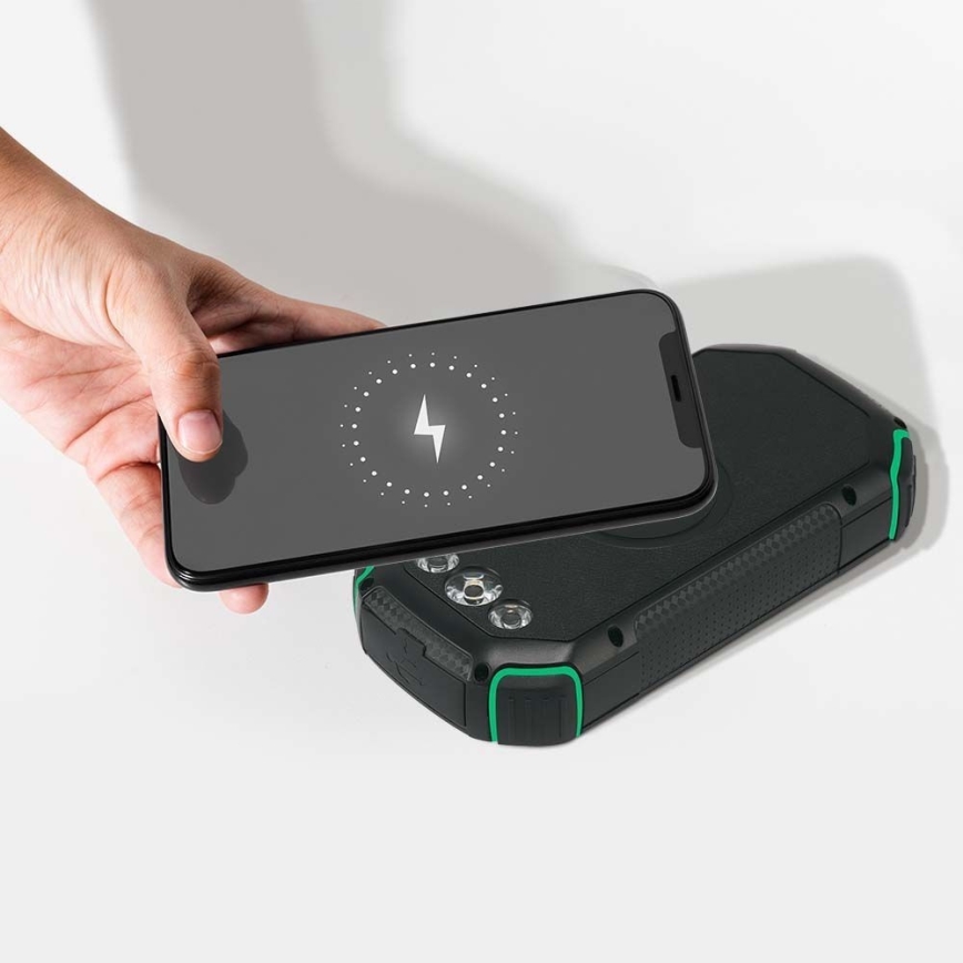 Strömbank solcell med ficklampa Power Delivery 30000mAh/20W/5V svart