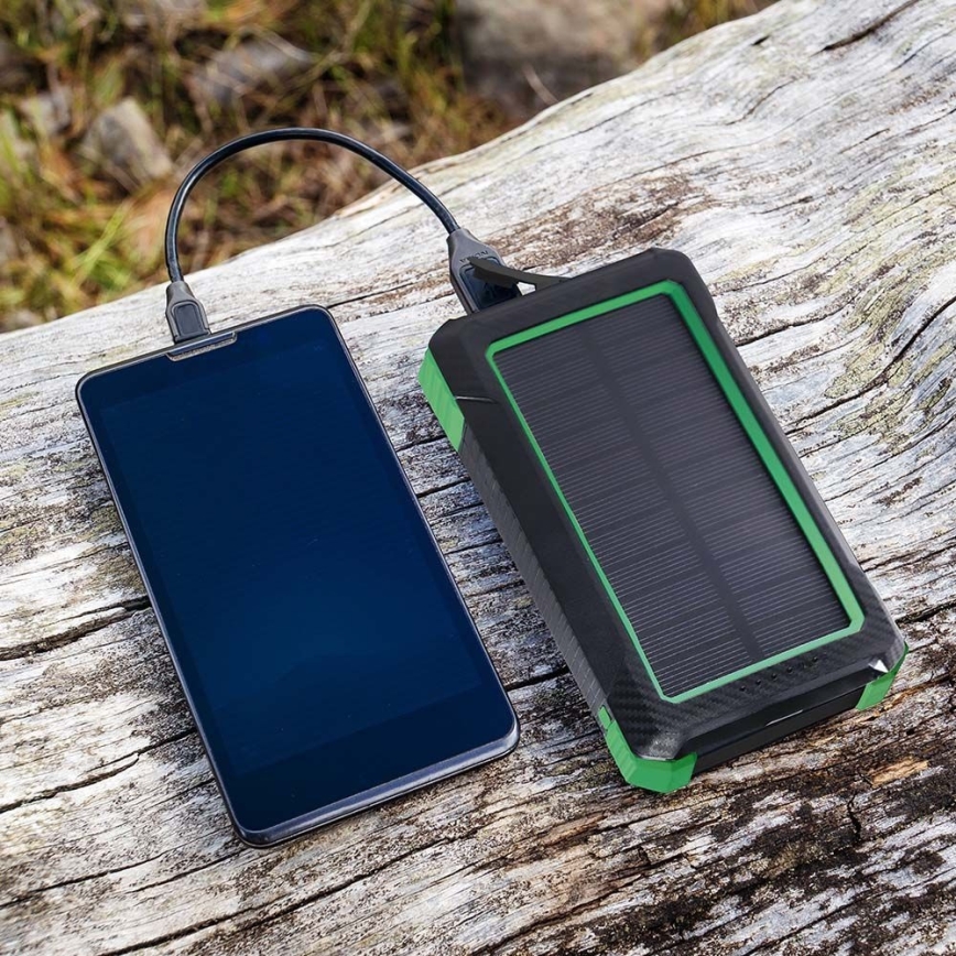 Strömbank solcell Power Delivery 10000mAh/10W/5V svart