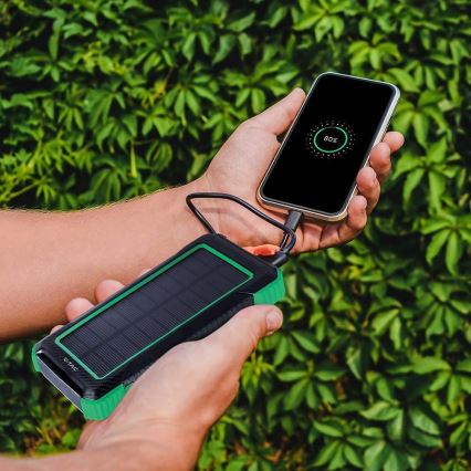 Strömbank solcell Power Delivery 10000mAh/10W/5V svart