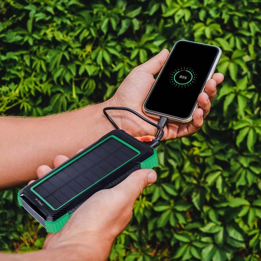 Strömbank solcell Power Delivery 10000mAh/10W/5V svart