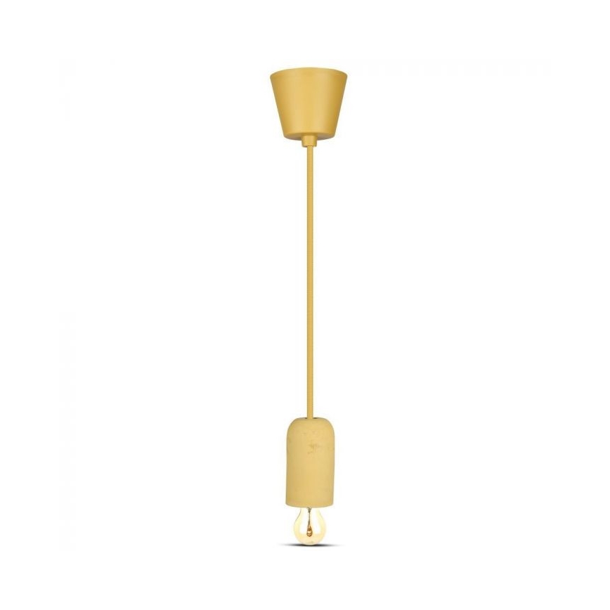 Strömkabel 1xE27/60W/230V betong/beige