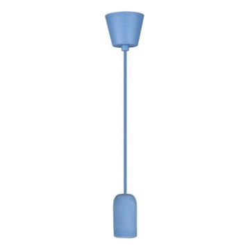 Strömkabel 1xE27/60W/230V betong/blå