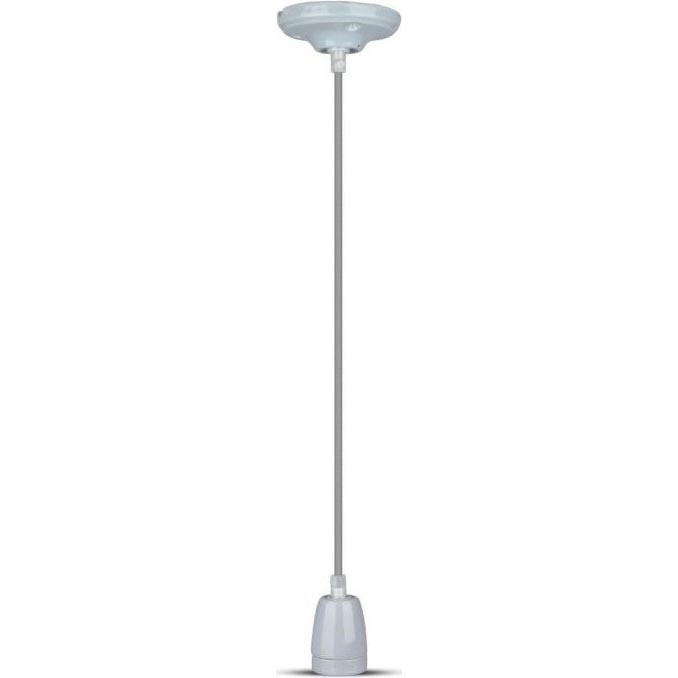 Strömkabel 1xE27/60W/230V grå/porslin