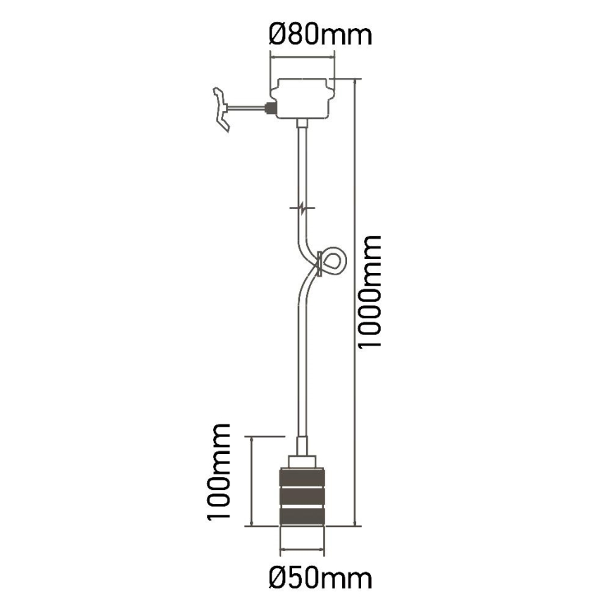 Strömkabel 1xE27/60W/230V