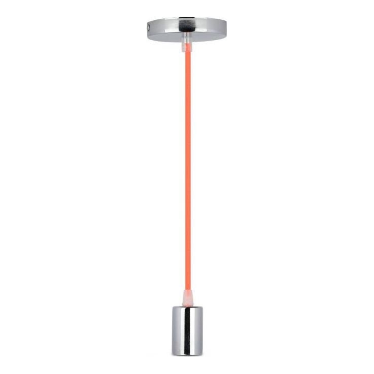 Strömkabel 1xE27/60W/230V orange/skinande krom