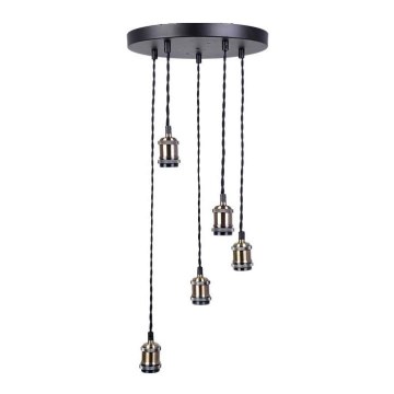 Strömkabel 5xE27/60W/230V brons