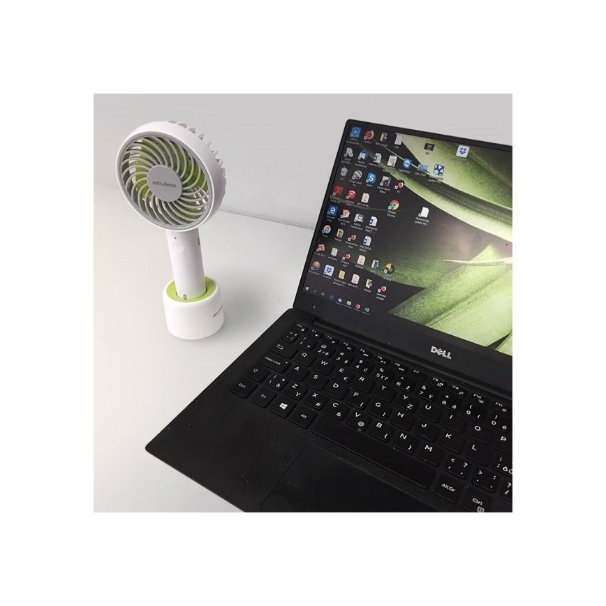 Stylies - Uppladdningsbar handfläkt LACERTA 4W/5V 2500 mAh vit