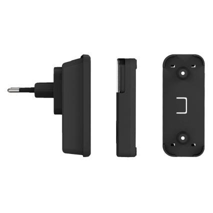 Plug in Sladdlös dörrklocka  230V IP56 svart