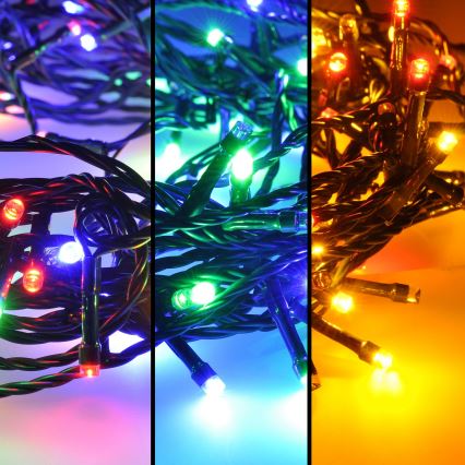LED utomhus julkedja  50xLED/8 funktioner 8m IP44 flerfärgade