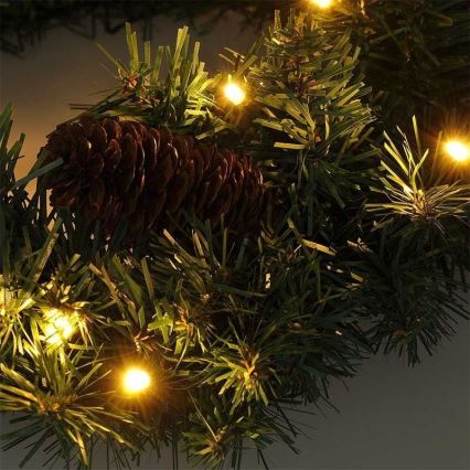 LED Utomhus  Julkrans 15xLED/3xAA IP44